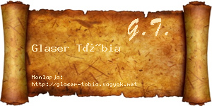 Glaser Tóbia névjegykártya